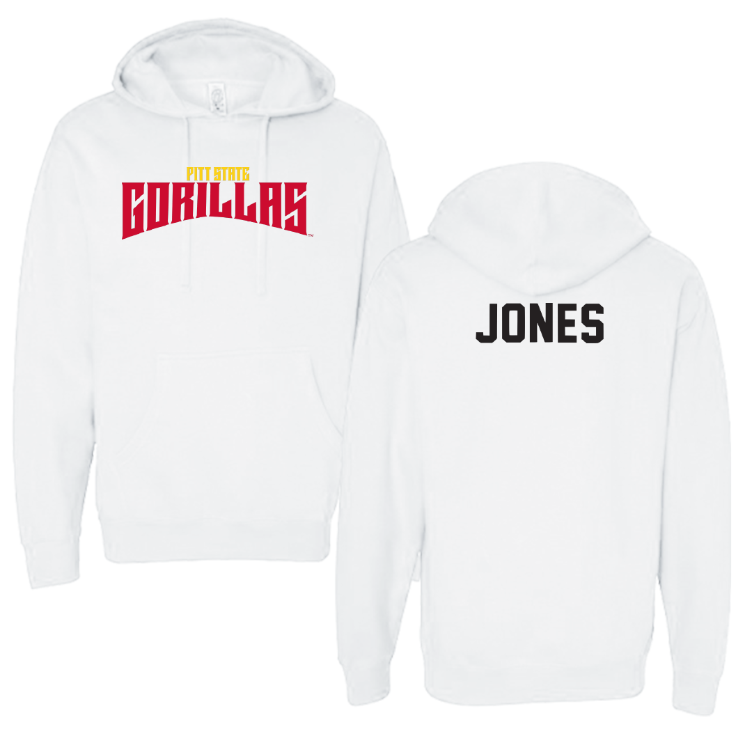 Pittsburg State University TF and XC White Classic Hoodie - Hunter Jones