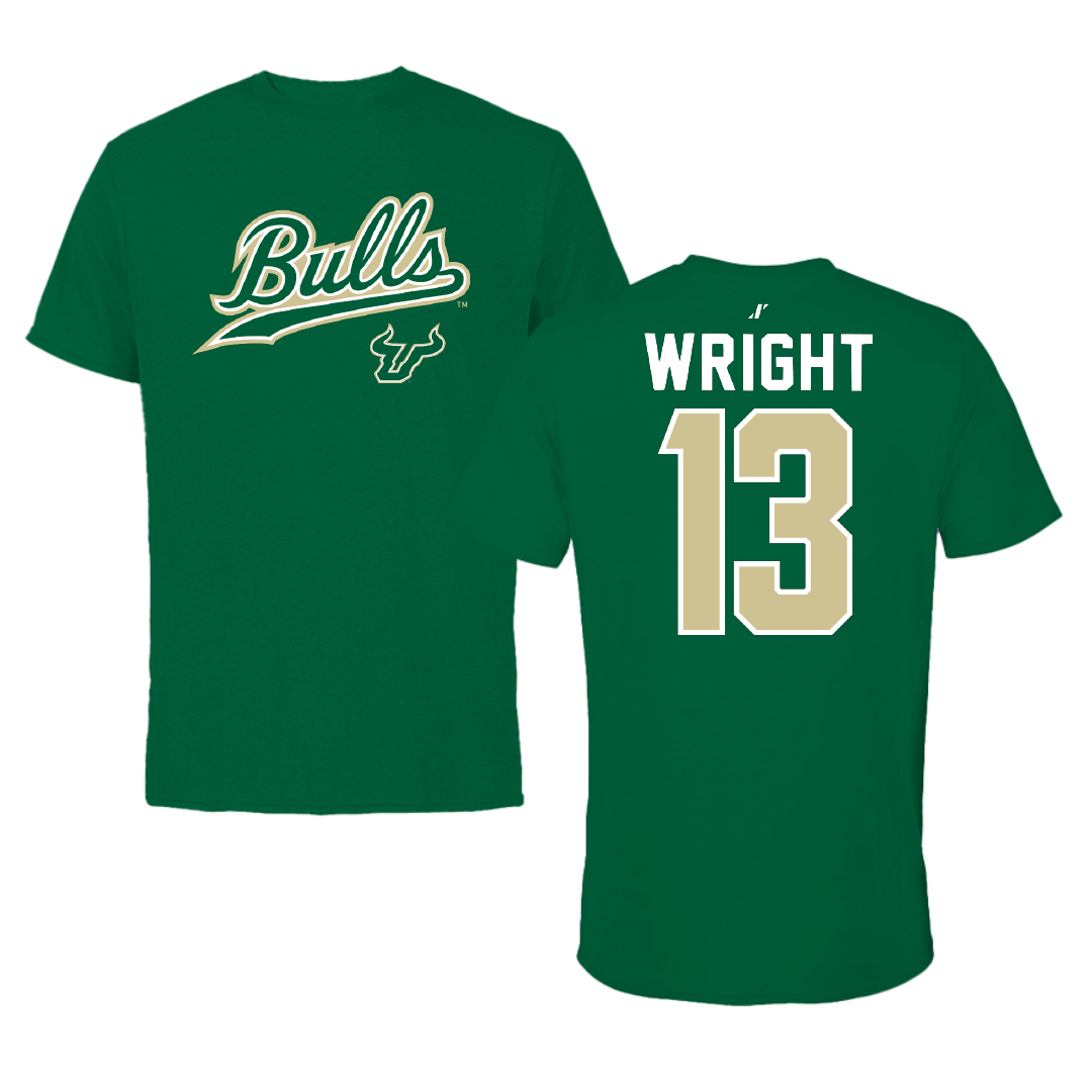 University of South Florida Softball Green General Performance Tee - #13 Alex Wright