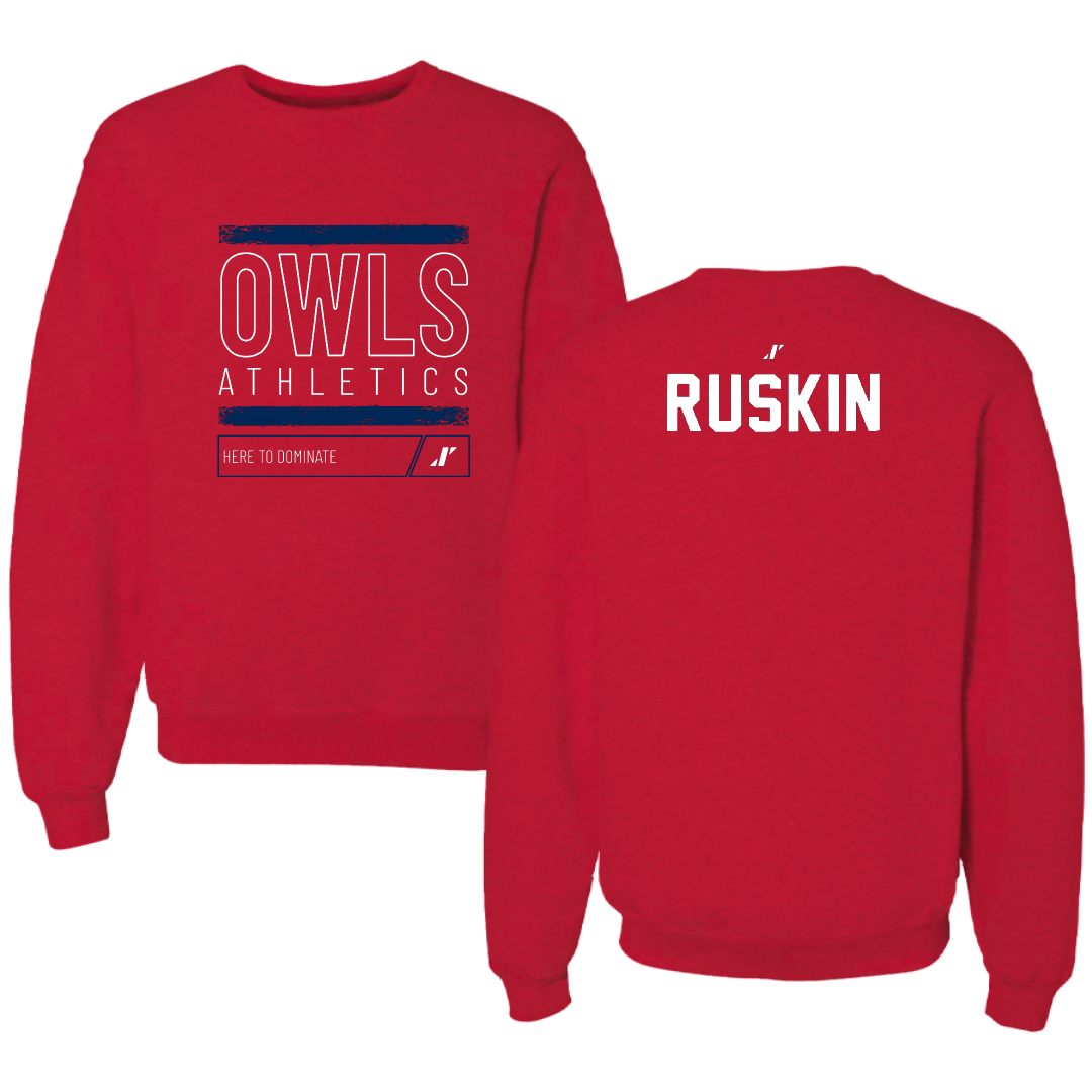 Florida Atlantic University Cheer Red Dominate Crewneck - Karly Ruskin