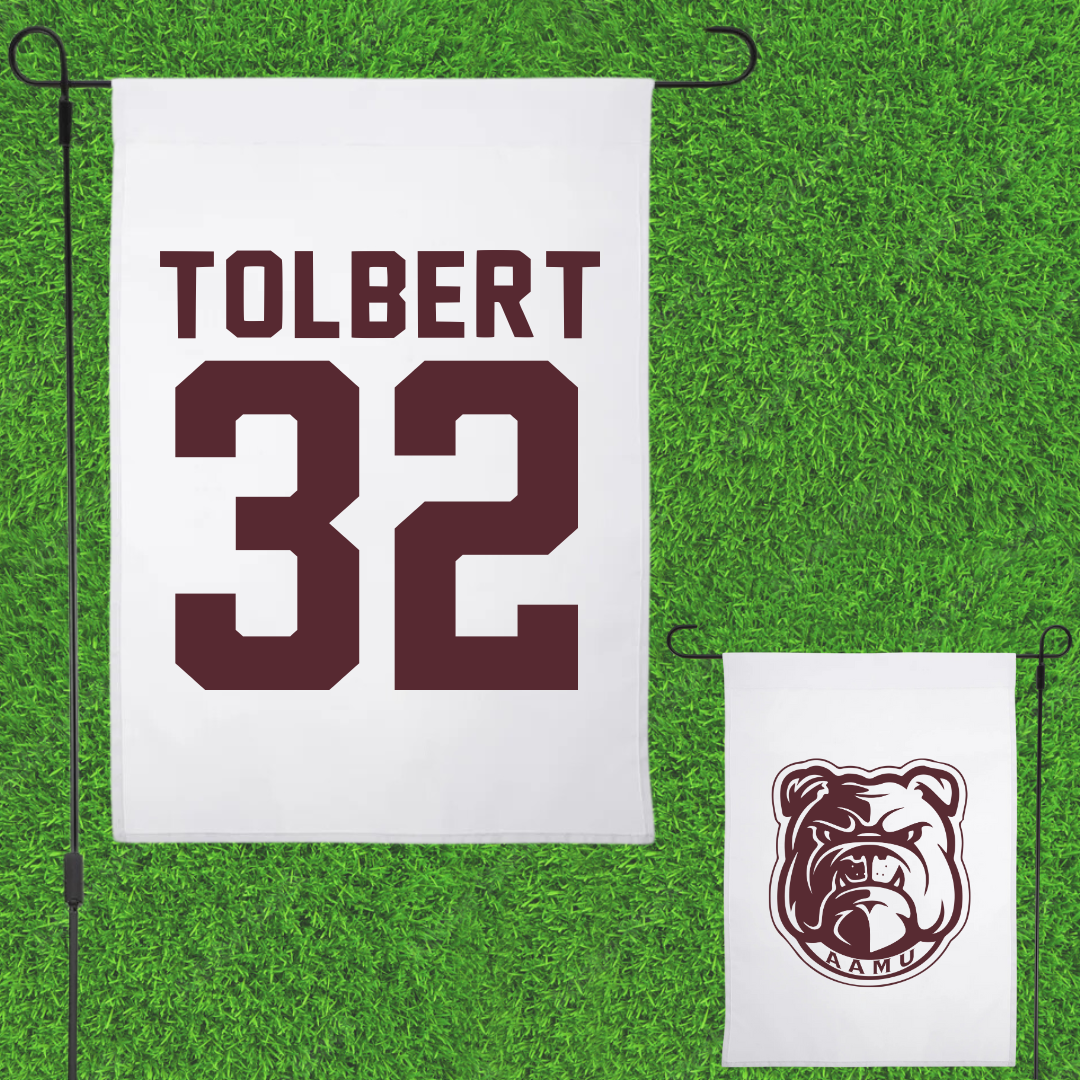Alabama A&M University Volleyball White Garden Flag - #32 Ryann Tolbert