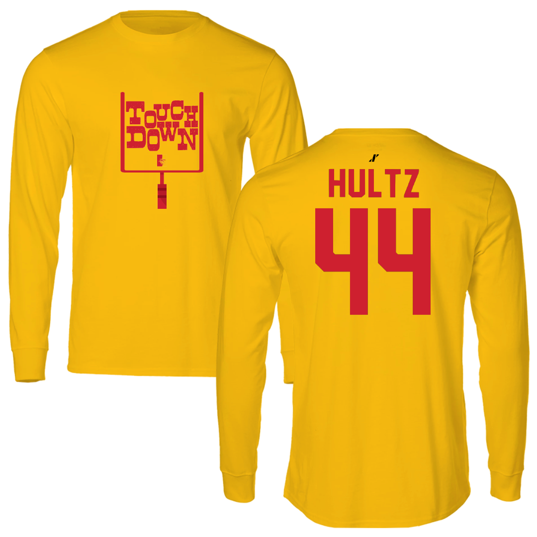 Pittsburg State University Football Gold Touchdown Performance Long Sleeve - #44 Sam Hultz