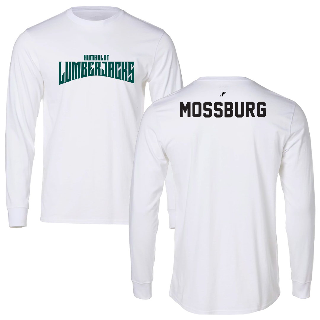 Cal Poly Humboldt Wrestling White Classic Performance Long Sleeve - Gil Mossburg