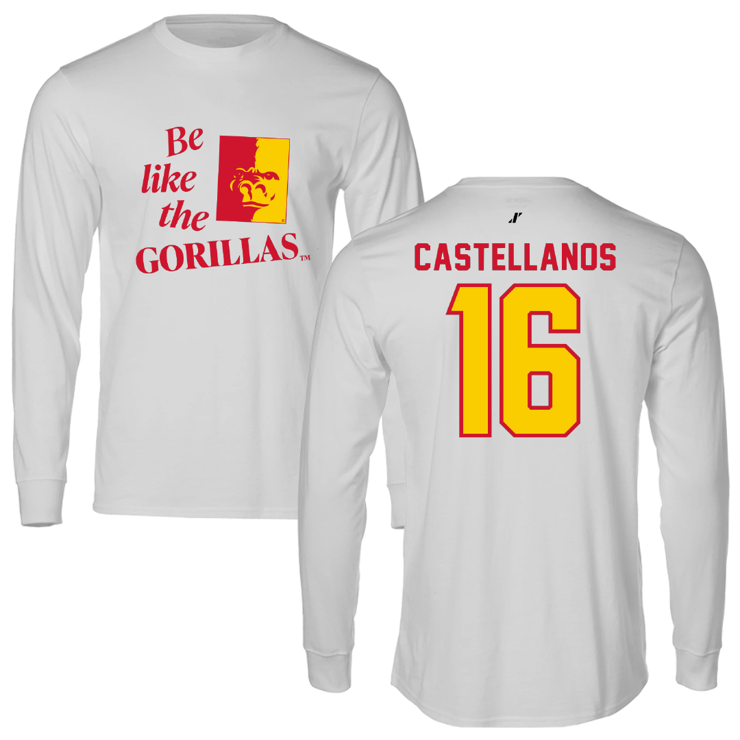 Pittsburg State University Baseball Light Gray Be Like Us Performance Long Sleeve - #16 Cayden Castellanos