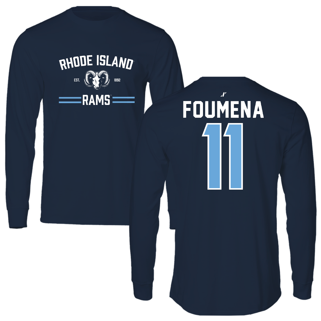 University of Rhode Island Basketball Navy General Long Sleeve - #11 Jeremy Foumena