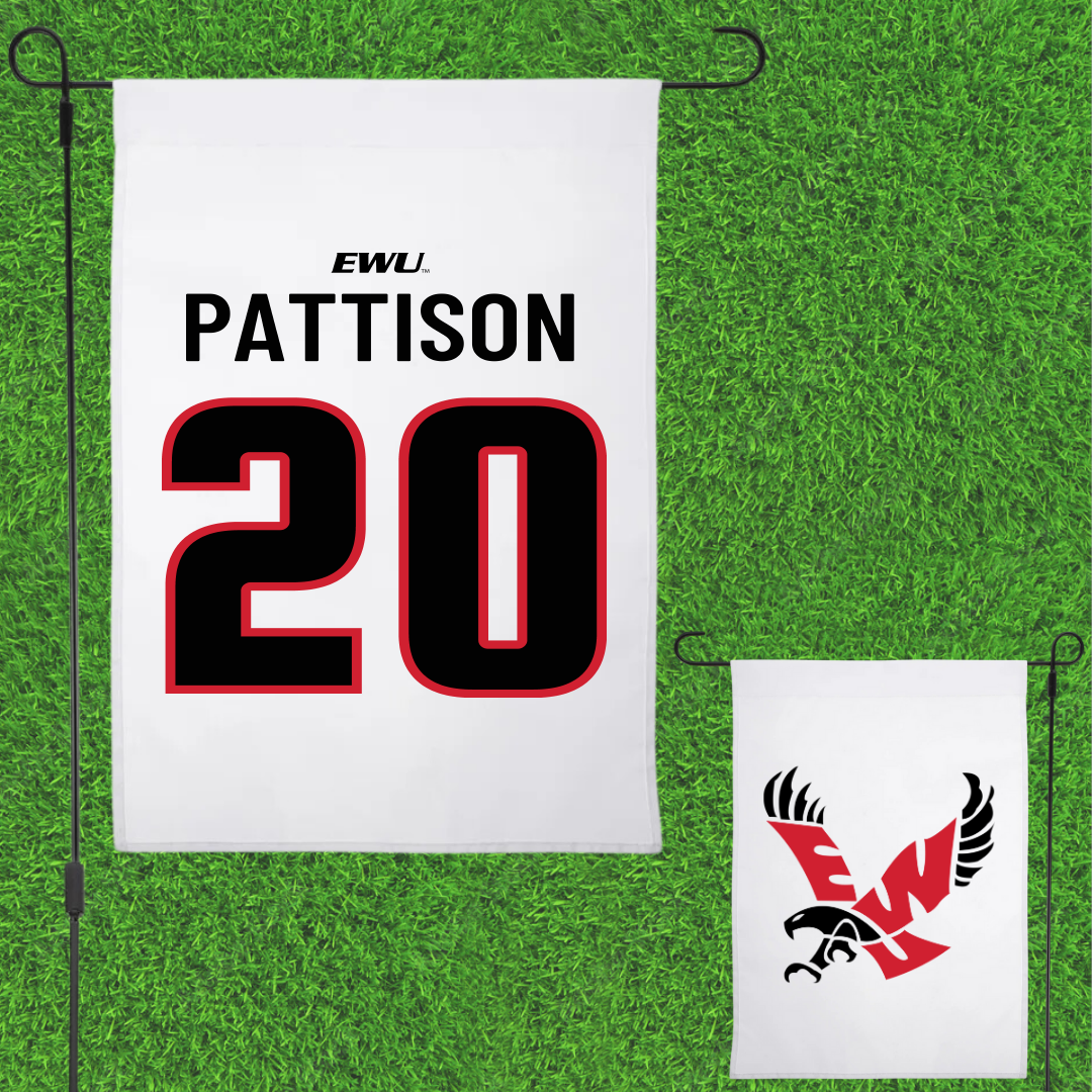Eastern Washington University Soccer White Garden Flag - #20 Chloe Pattison