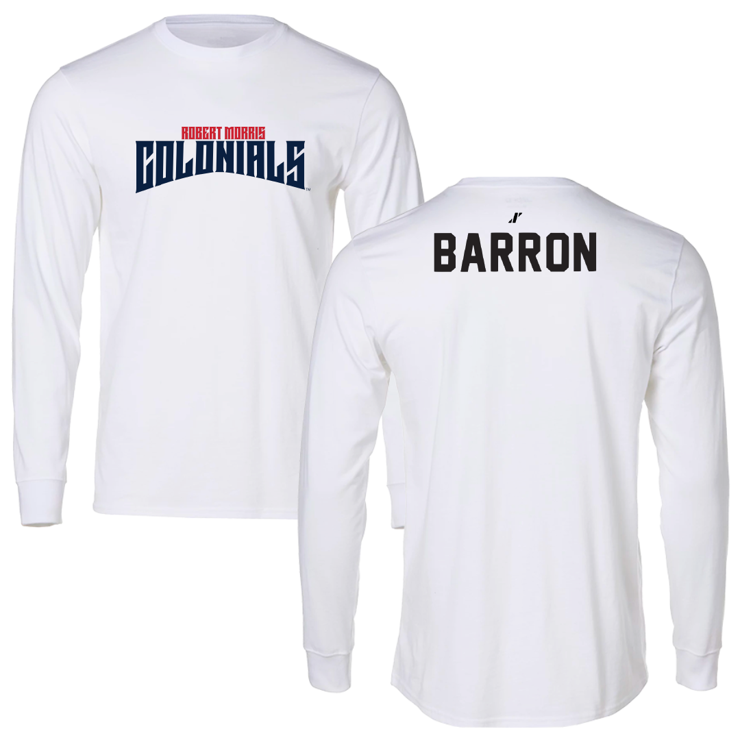 Robert Morris University TF and XC White Classic Long Sleeve - Seth Barron