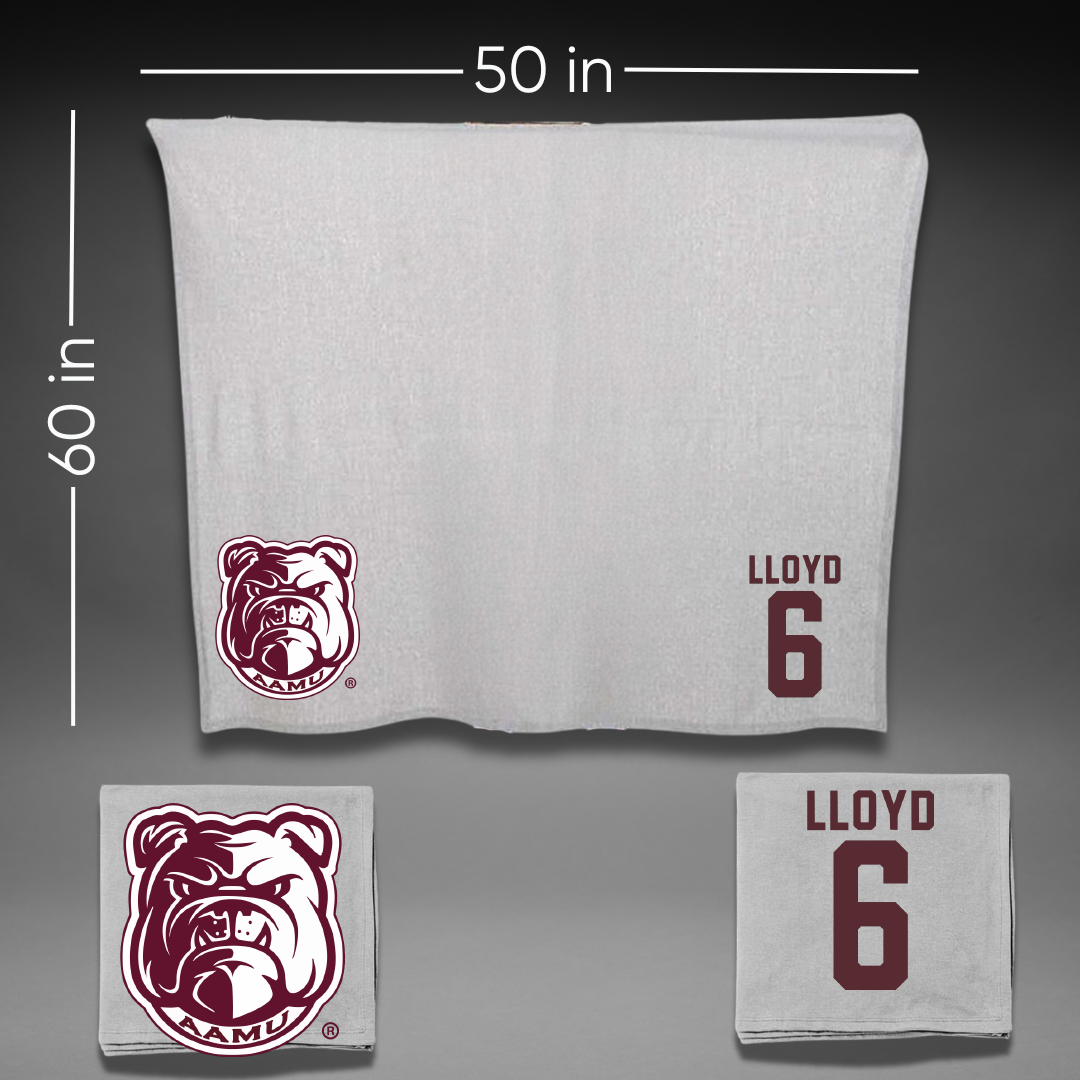 Alabama A&M University Baseball Gray Bulldog Blanket - #6 Mekhi Lloyd