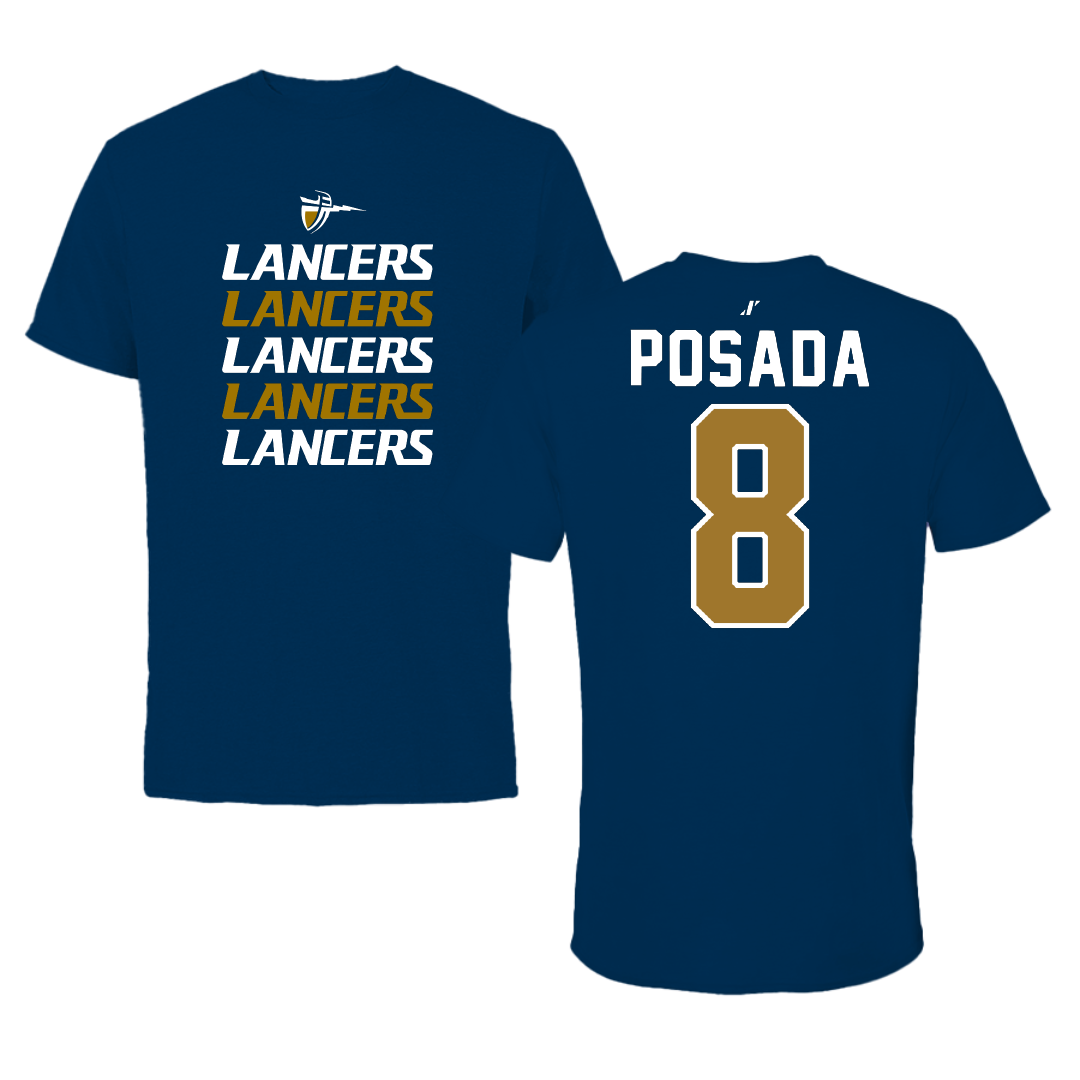 California Baptist University Volleyball Navy General Performance Tee - #8 Eliana Posada