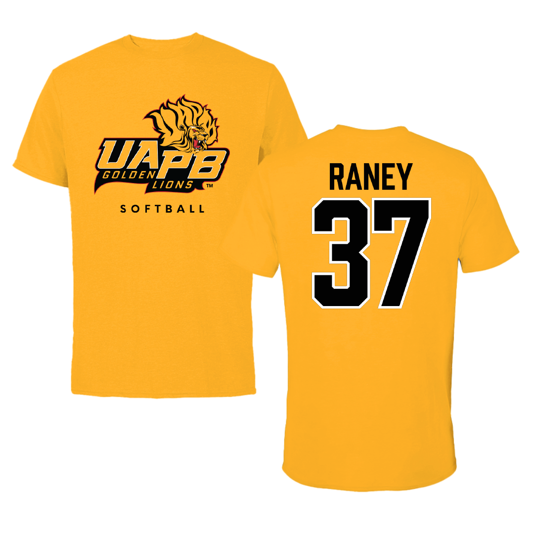 University of Arkansas-Pine Bluff Softball Gold Performance Tee - #37 LeeAnn Raney