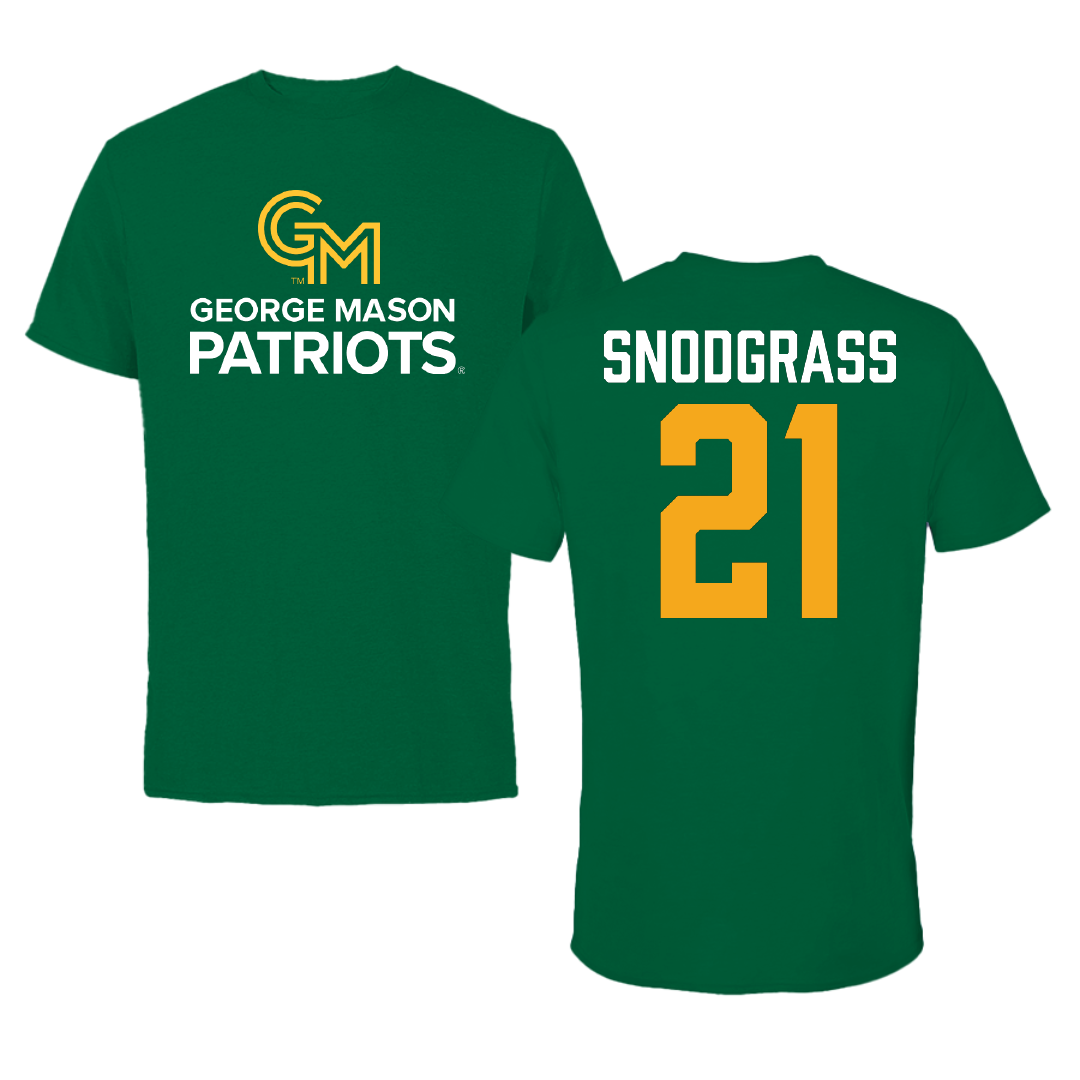 George Mason University Volleyball Green Patriots Performance Tee - #21 Evan Snodgrass