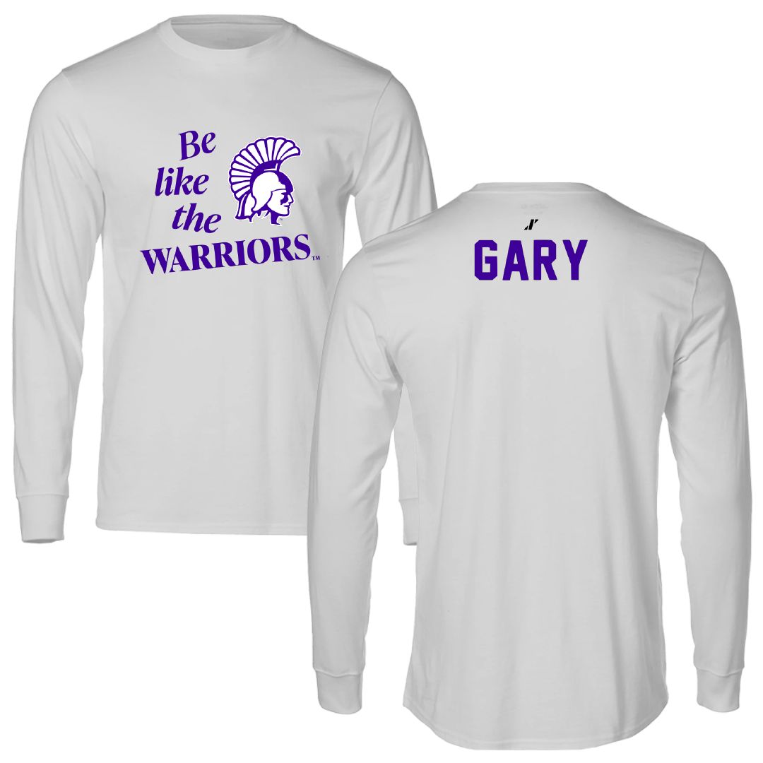 Winona State University Tennis Light Gray Be Like Us Performance Long Sleeve - Skylar Gary