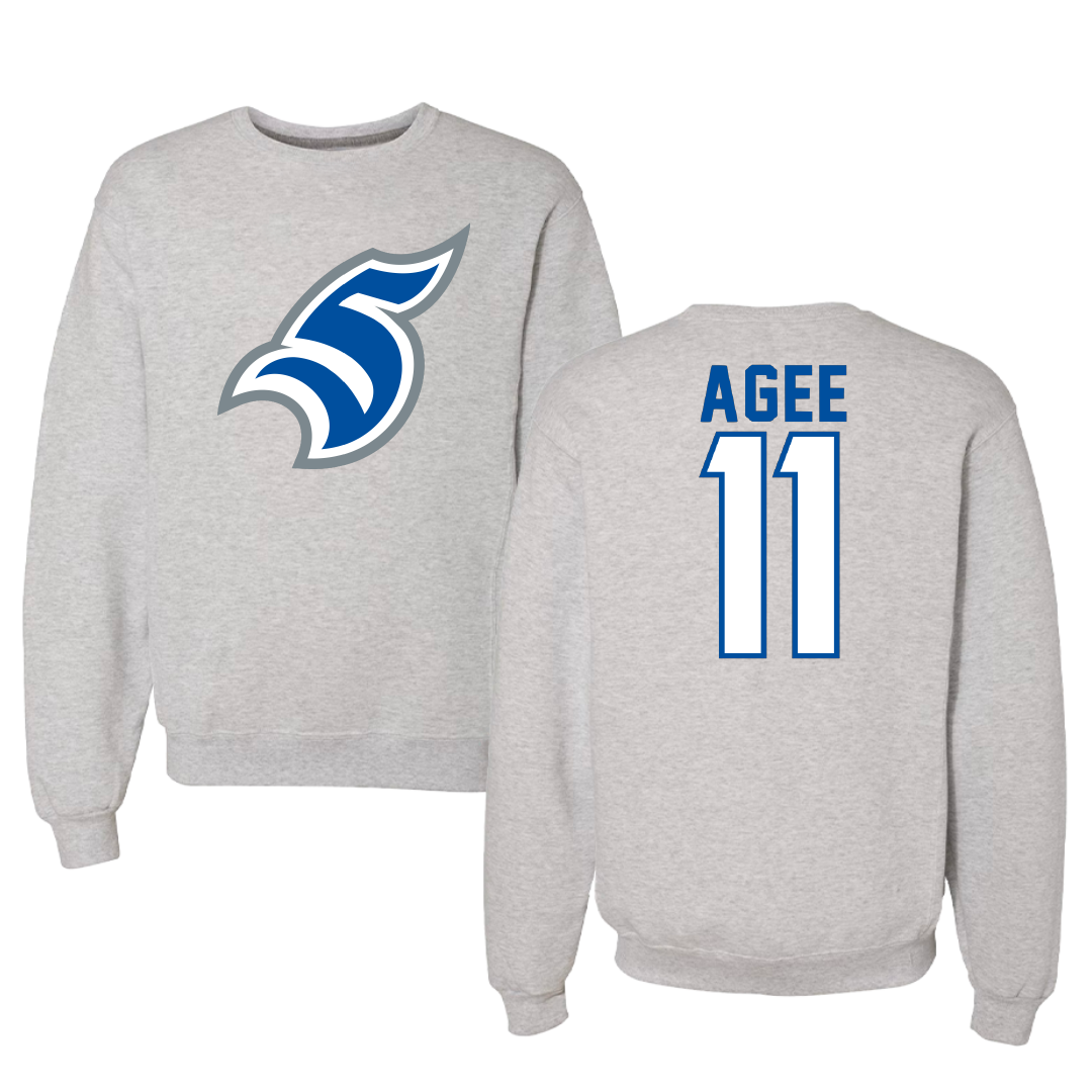 Thomas More University Football Gray Crewneck - #11 Preston Agee