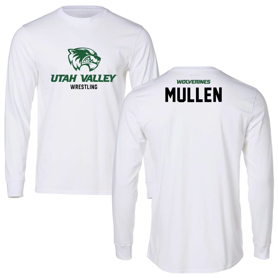 Utah Valley University Wrestling White Performance Long Sleeve - Patrick Mullen