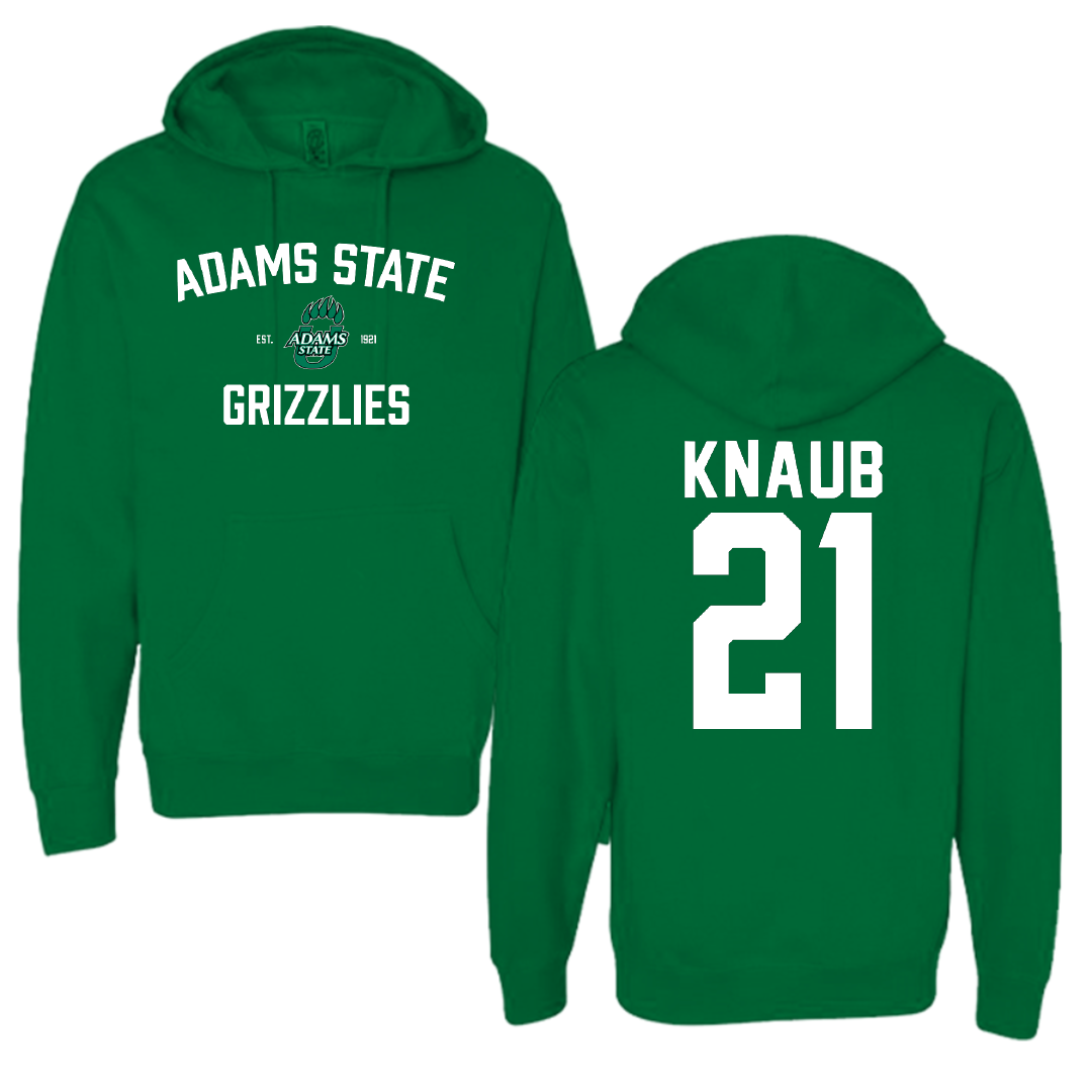 Adams State University Basketball Green General Hoodie - #21 Michael Knaub