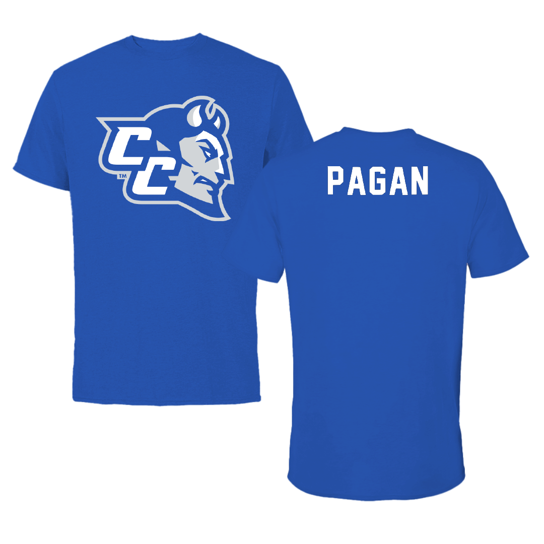 Central Connecticut State University Cheer Blue Performance Tee - Jose Pagan