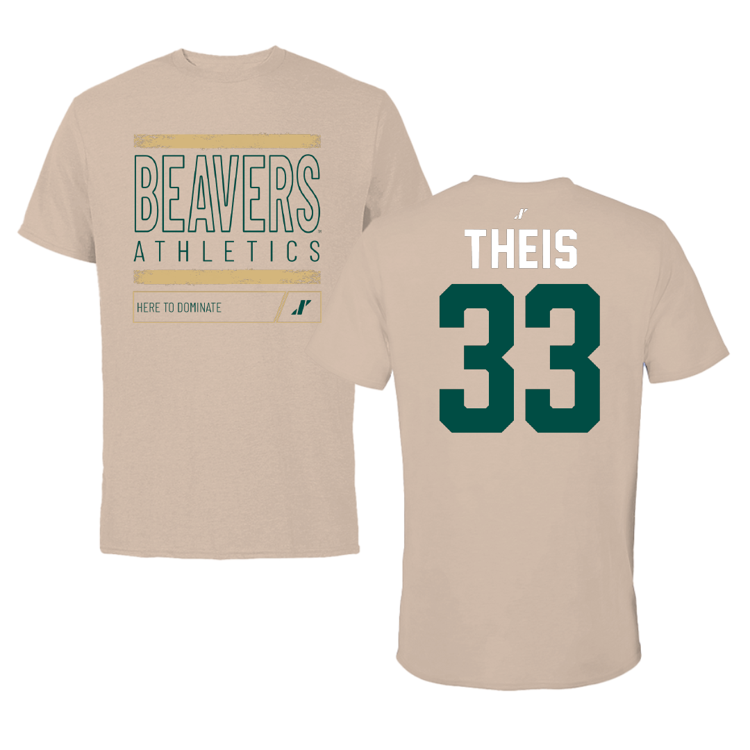 Bemidji State University Basketball Tan Dominate Tee - #33 Brooke Theis