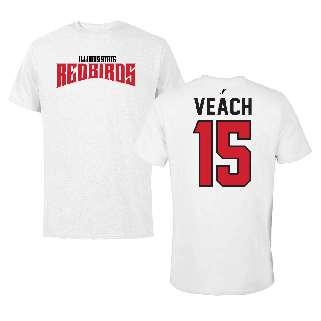 Illinois State University Basketball White Classic Tee - #15 Taylor Veach