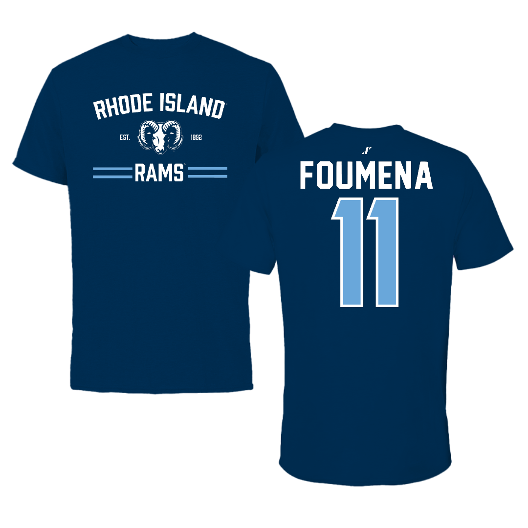 University of Rhode Island Basketball Navy General Performance Tee - #11 Jeremy Foumena