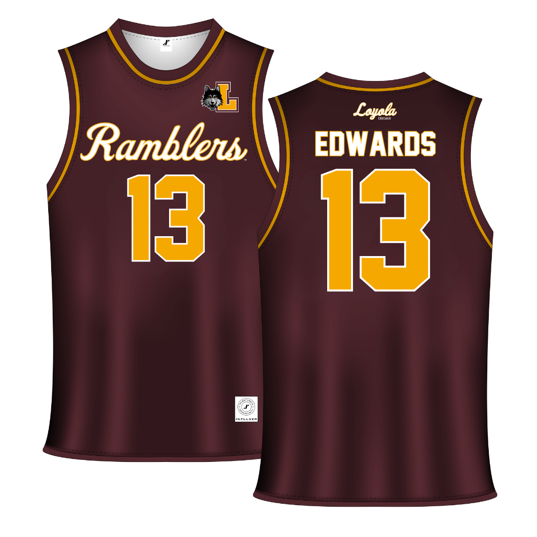 Loyola University-Chicago Maroon Basketball Jersey - #13 Sheldon Edwards