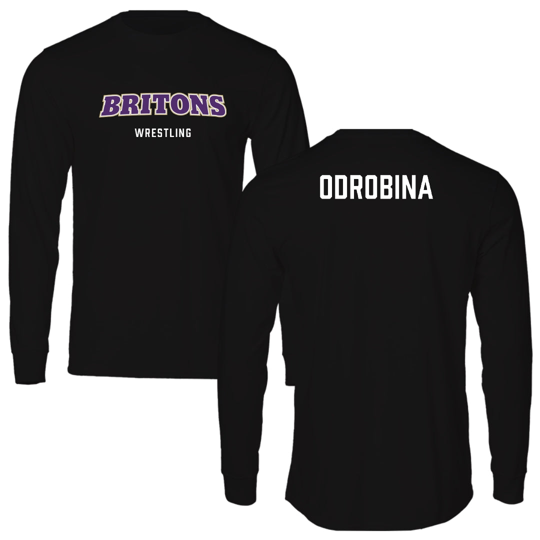 Albion College Wrestling Black Performance Long Sleeve - Cade Odrobina