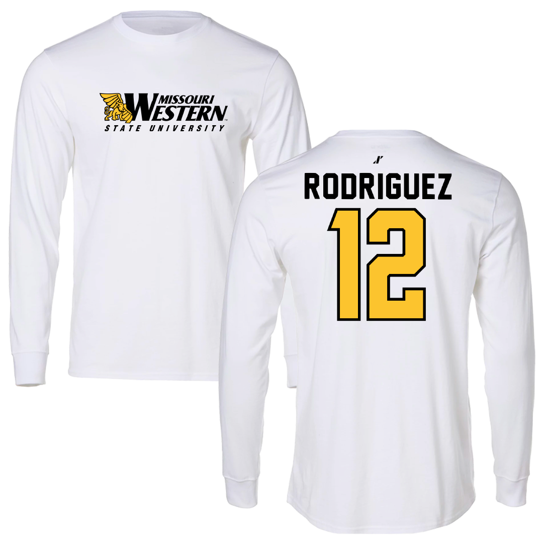Missouri Western State University Baseball White Long Sleeve - #12 Diego Rodriguez