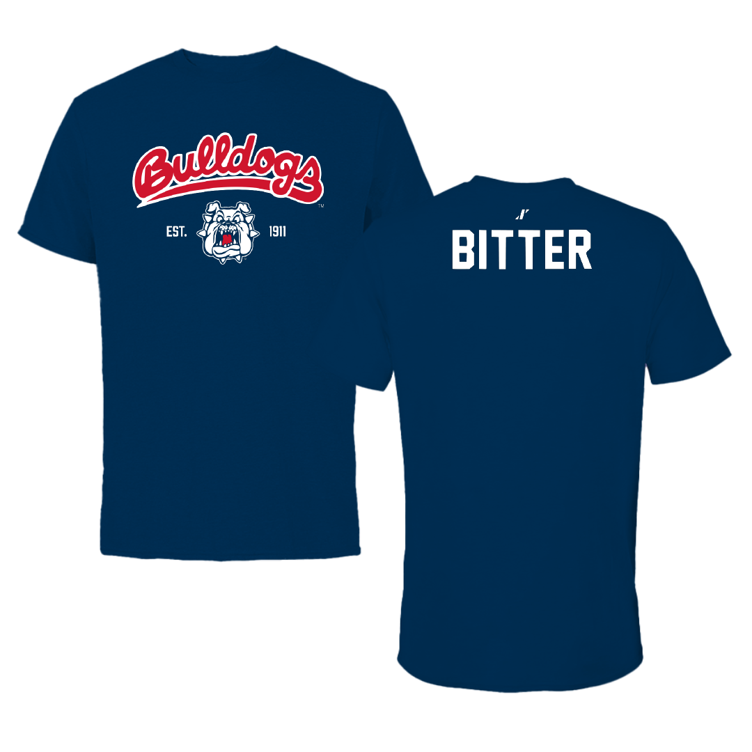 Fresno State University TF and XC Navy General Tee - Peyton Bitter