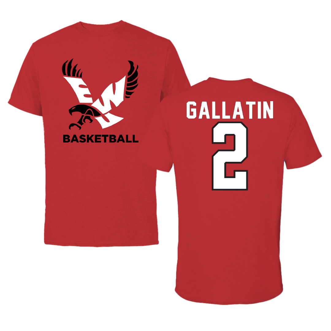 Eastern Washington University Basketball Red Performance Tee - #2 Ella Gallatin