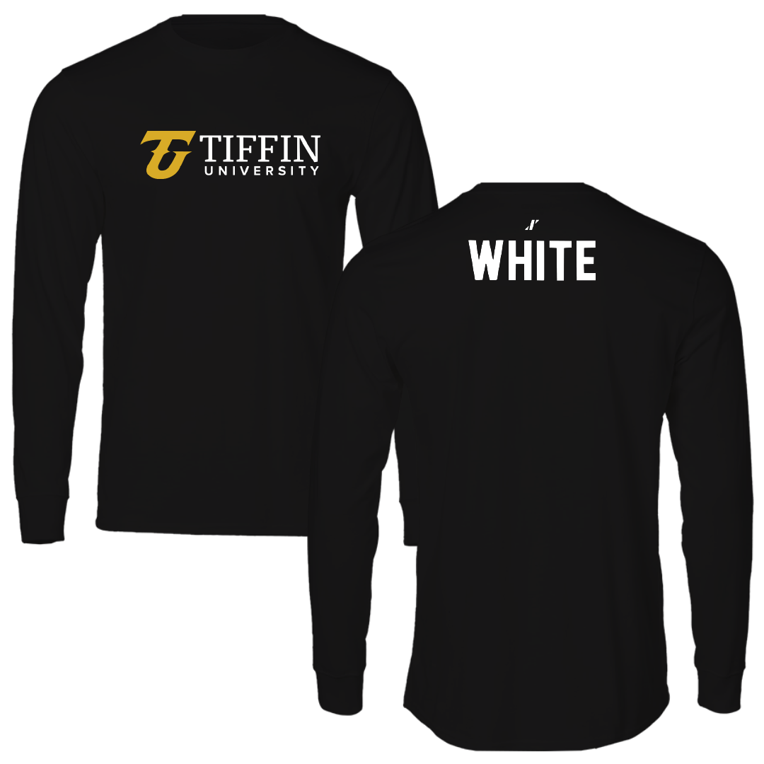 Tiffin University TF and XC Black Performance Long Sleeve - Jaylen White