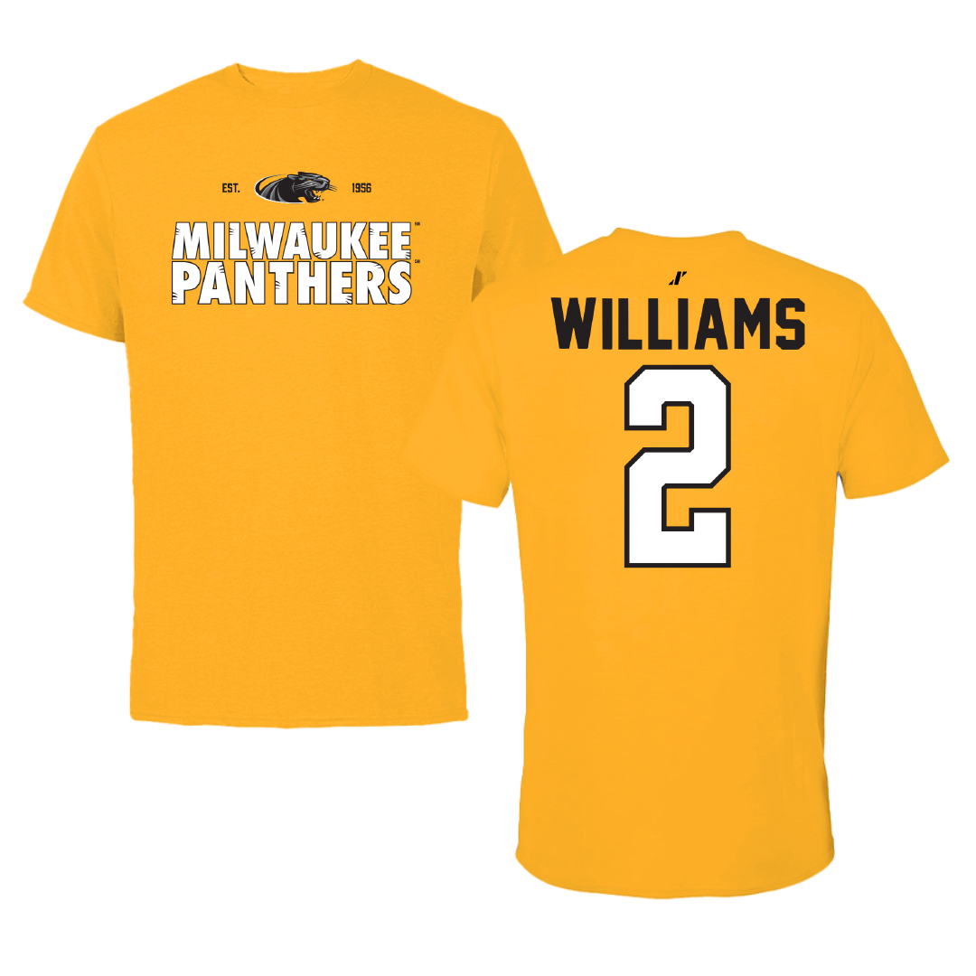 University of Wisconsin-Milwaukee Basketball Gold General Tee - #2 Jada Williams