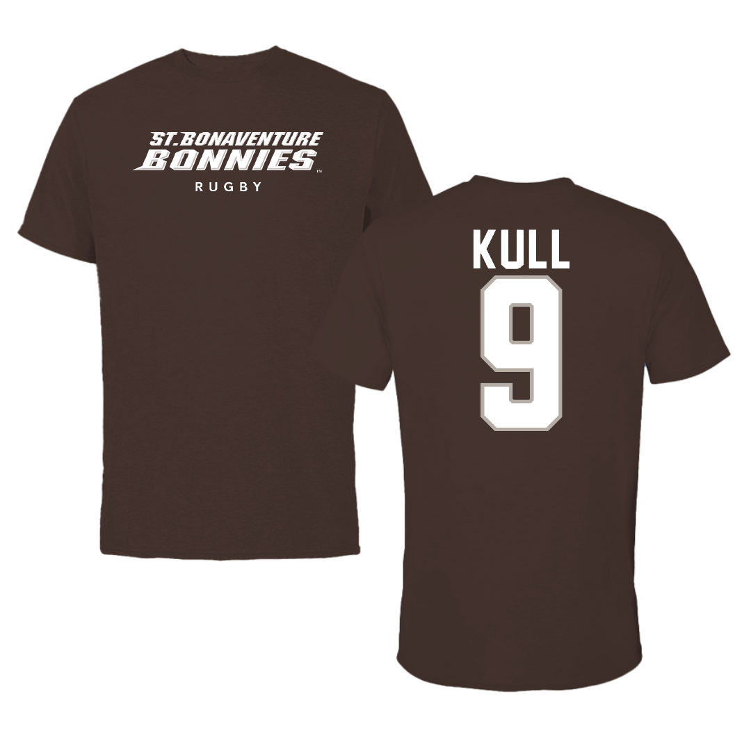 St. Bonaventure University Rugby Brown Tee - #9 Sean Kull