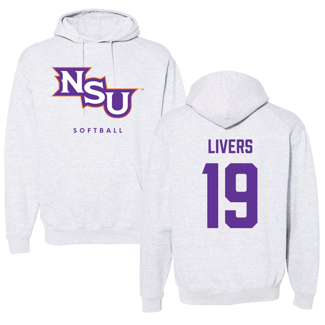Northwestern State University Softball Gray Hoodie - #19 Sophia Livers