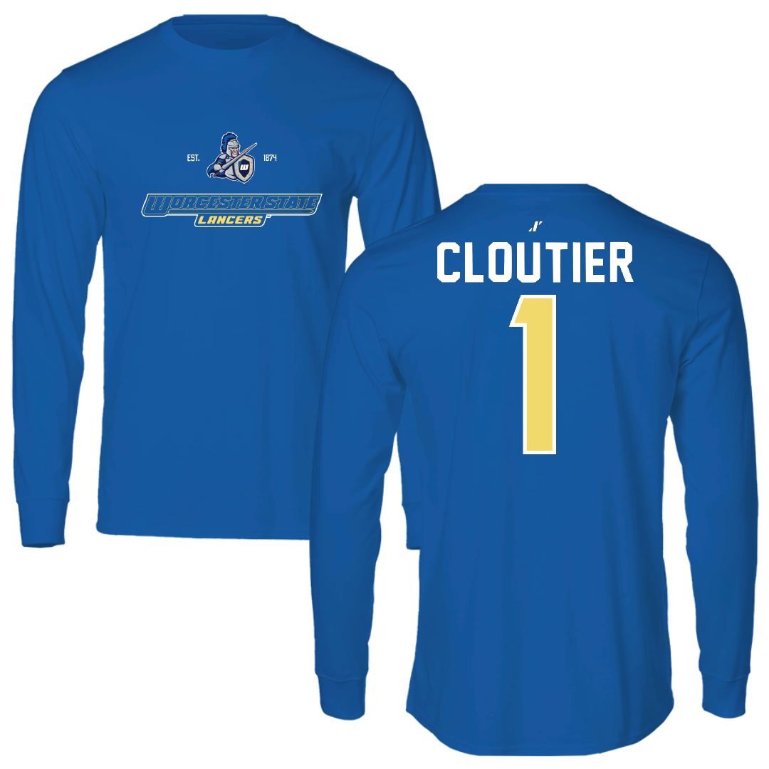 Worcester State University Field Hockey Blue General Performance Long Sleeve - #1 Josefine Cloutier