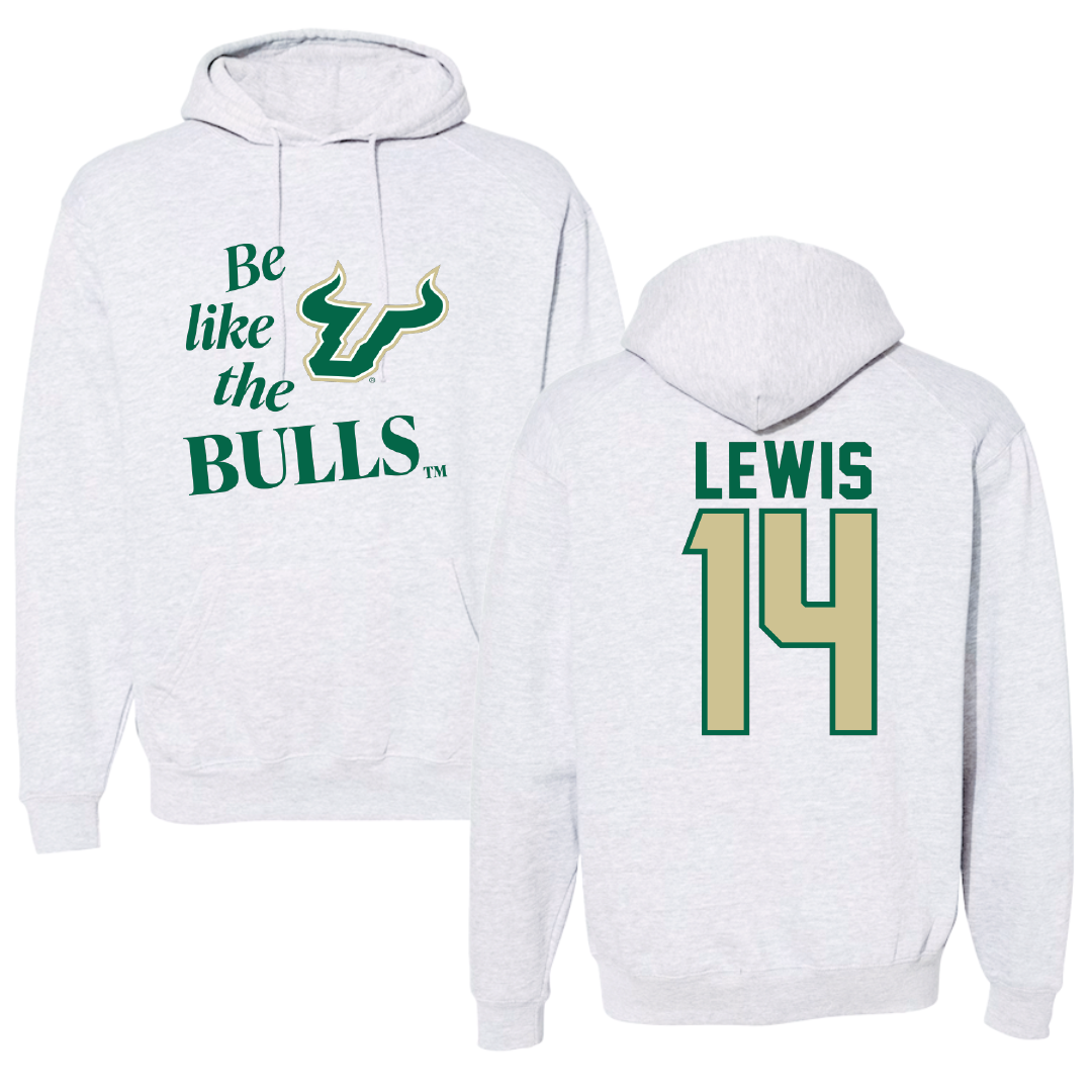 University of South Florida Volleyball Light Gray Be Like Us Hoodie - #14 Lauren Lewis