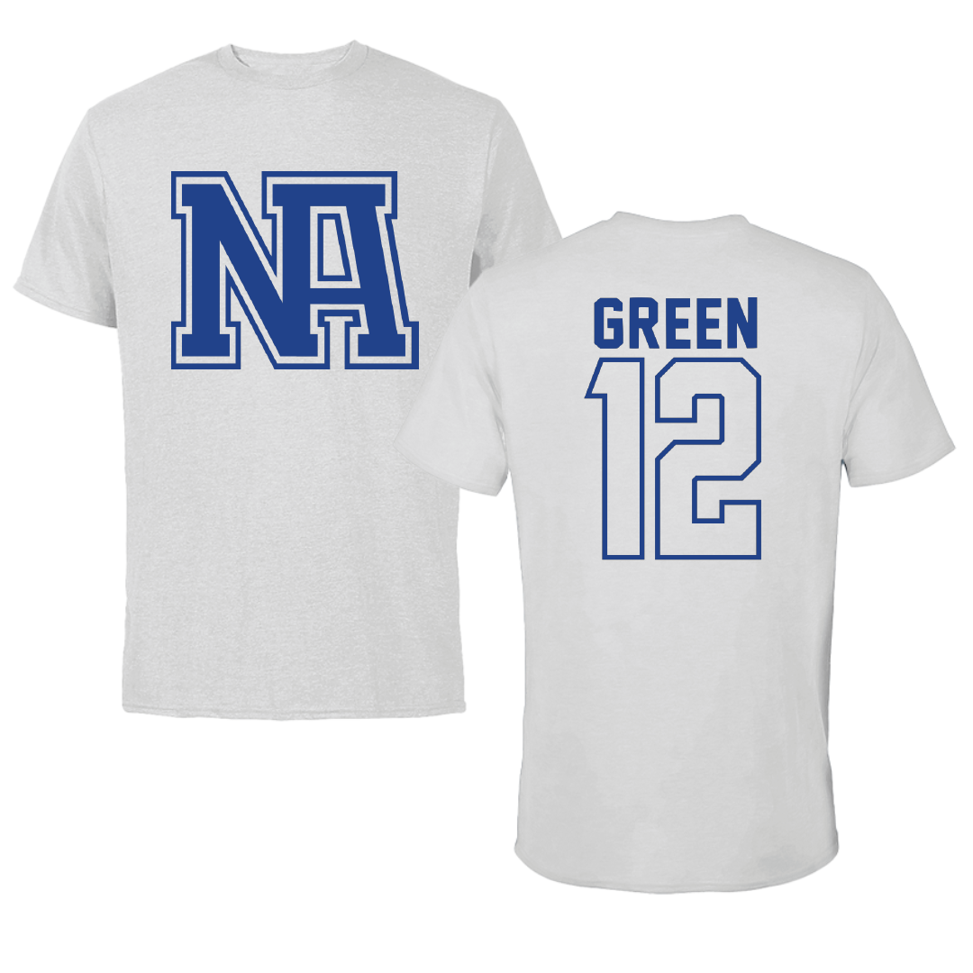 North American University Basketball Light Gray Performance Tee - #12 Desmond Green