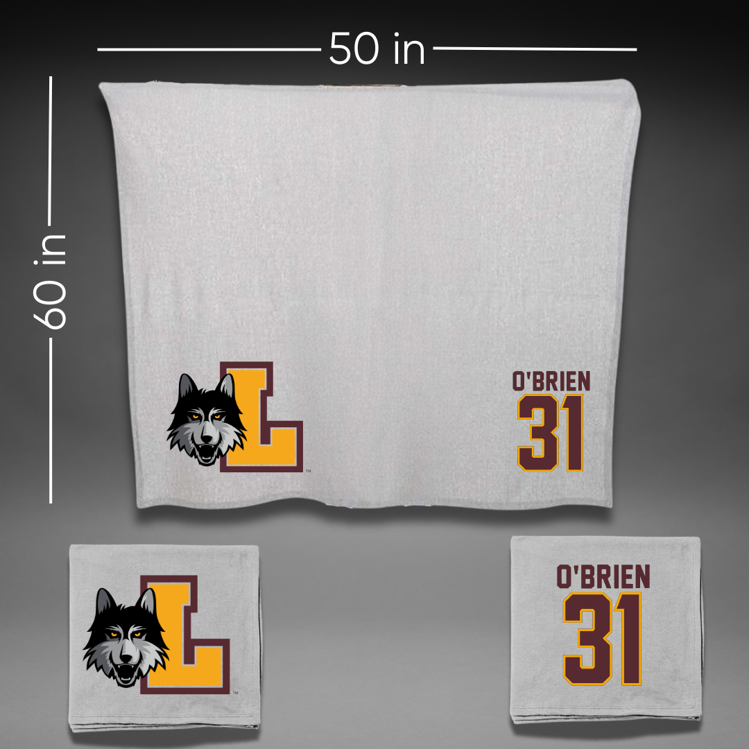 Loyola University-Chicago Volleyball Gray Blanket - #31 Gavin O’Brien