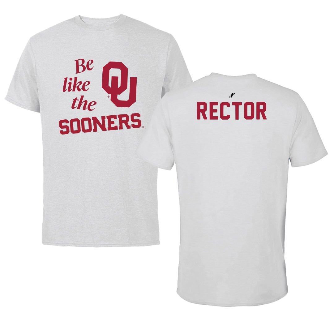 University of Oklahoma Rowing Light Gray Be Like Us Performance Tee - Lily Rector