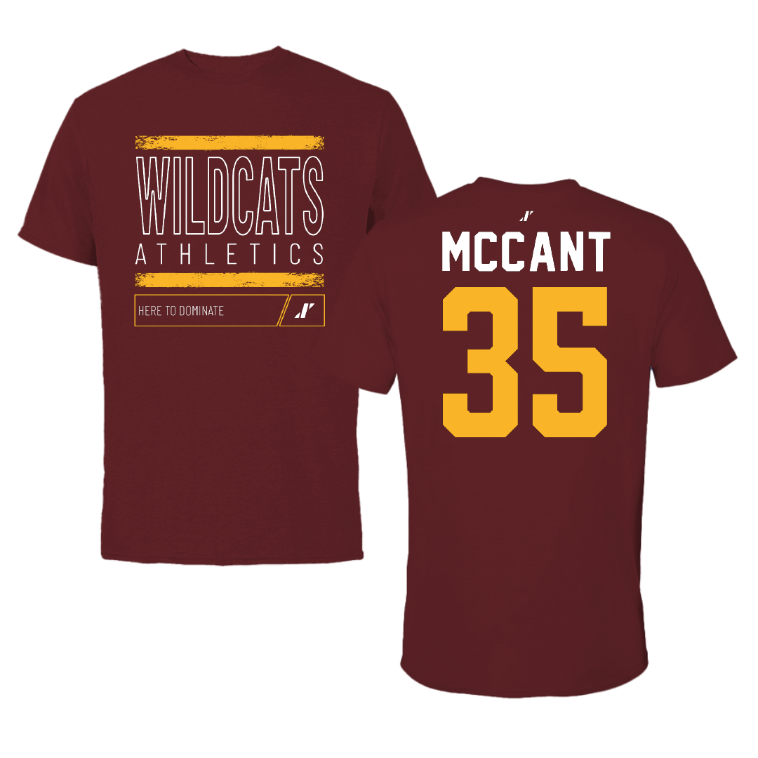 Bethune-Cookman University Football Maroon Dominate Performance Tee - #35 Terek McCant
