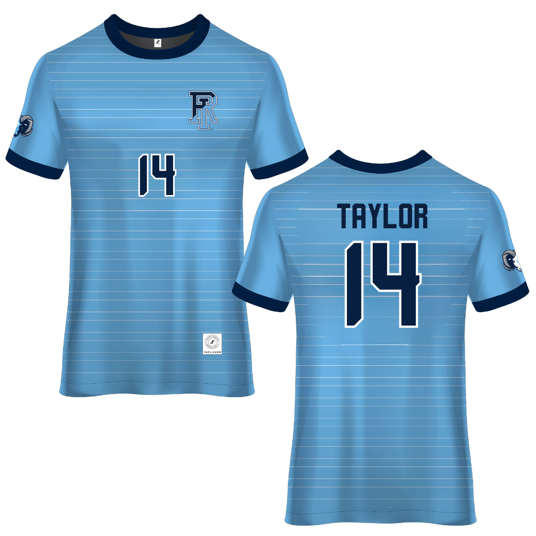 University of Rhode Island Blue Soccer Jersey - #14 Mathias Taylor