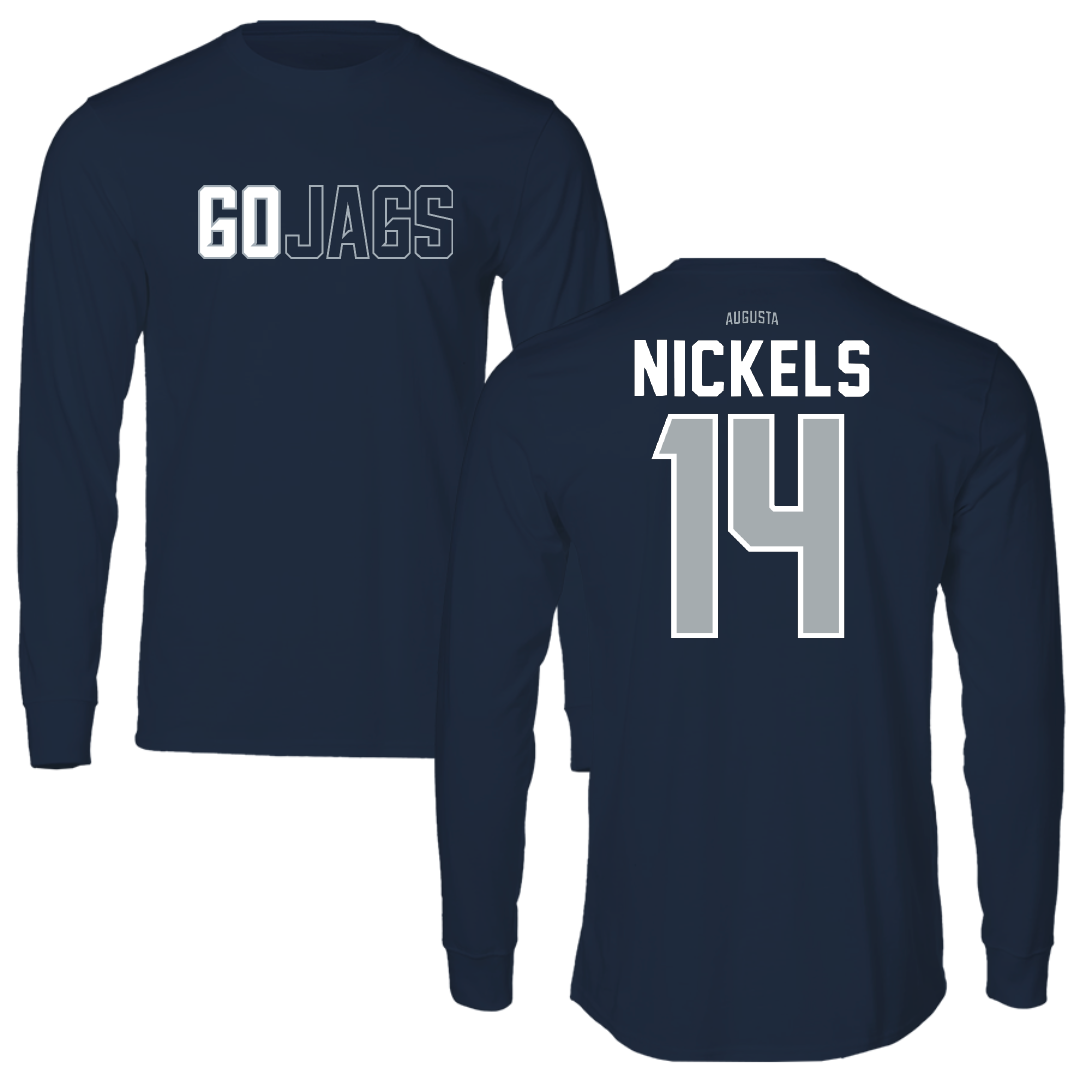 Augusta University Volleyball Navy Performance Long Sleeve - #14 Libby Nickels