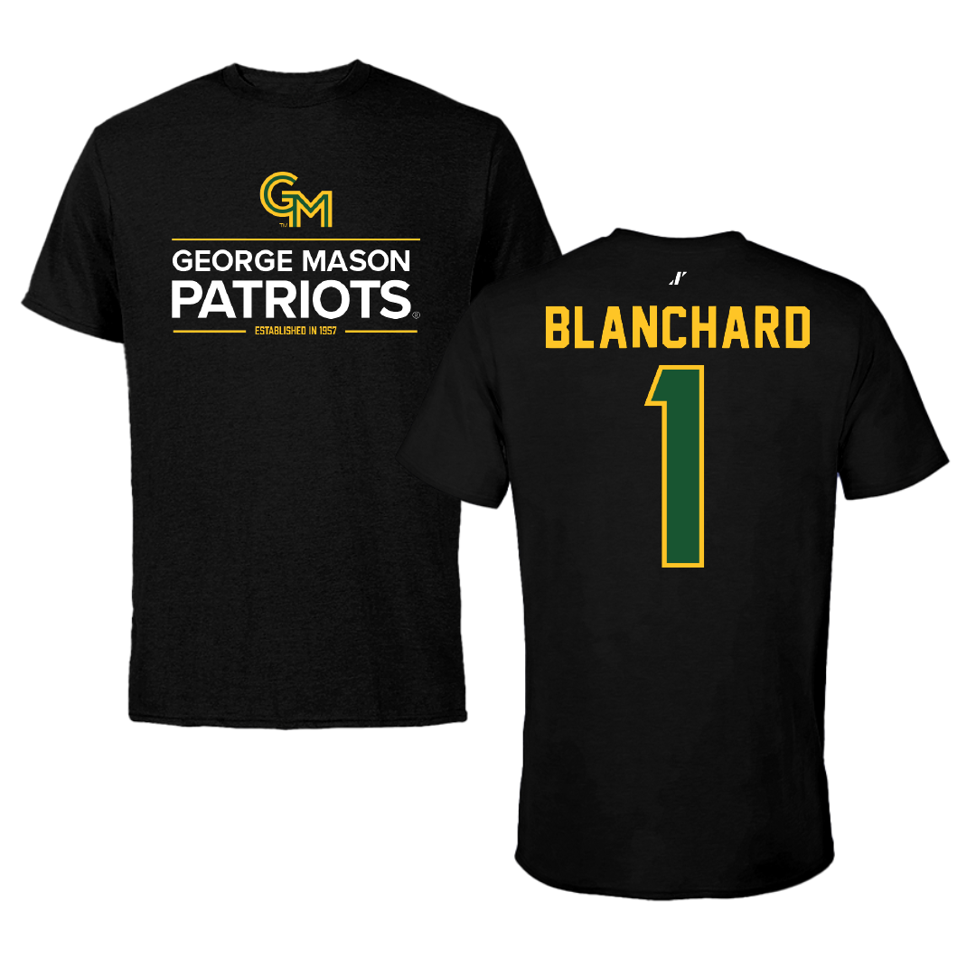 George Mason University Baseball Black General Tee - #1 Evan Blanchard