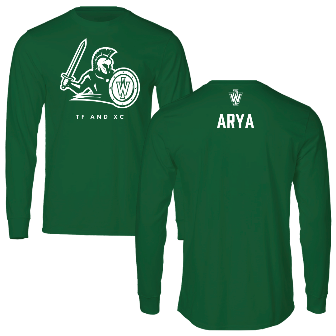 Illinois Wesleyan University TF and XC Kelly Green Long Sleeve - Justin Arya