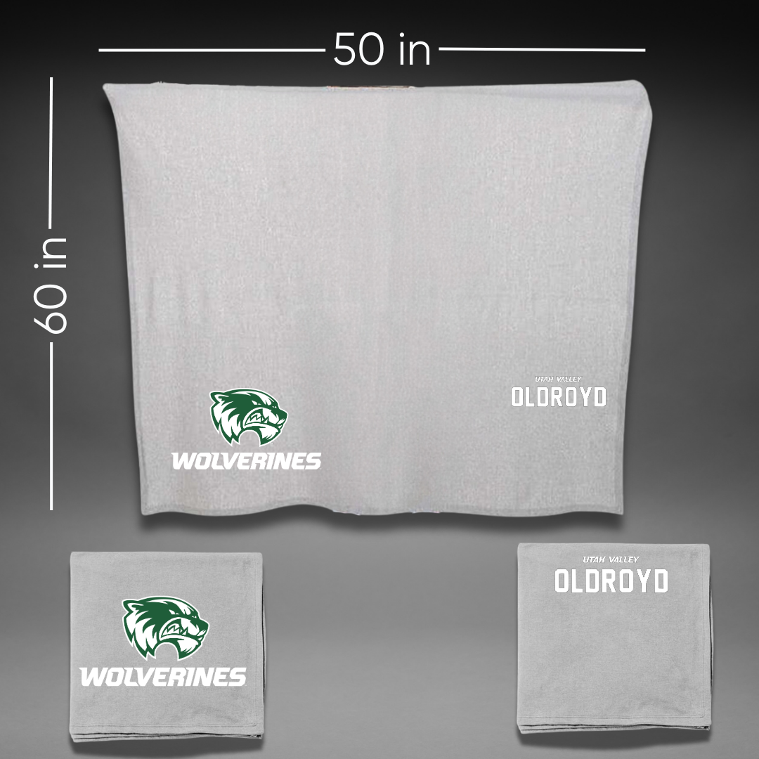 Utah Valley University TF and XC Gray Blanket - Kelsi Oldroyd