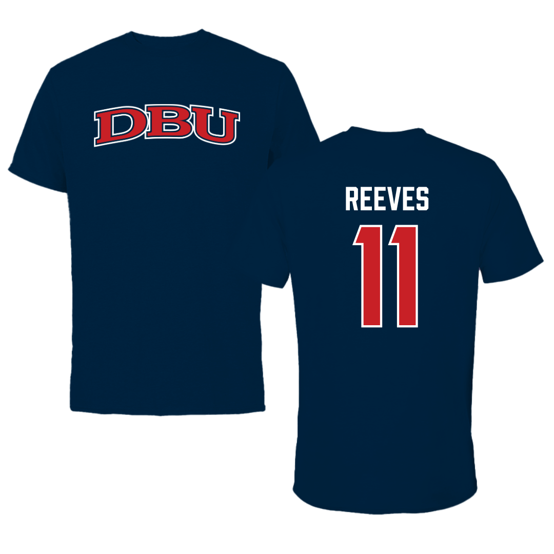 Dallas Baptist University Volleyball Navy DBU Performance Tee - #11 Price Reeves