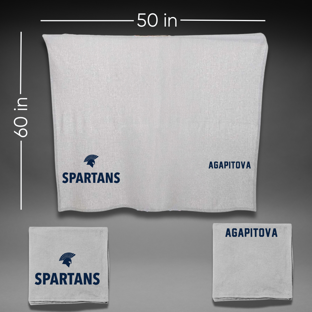 Missouri Baptist University Tennis Gray Blanket - Polina Agapitova