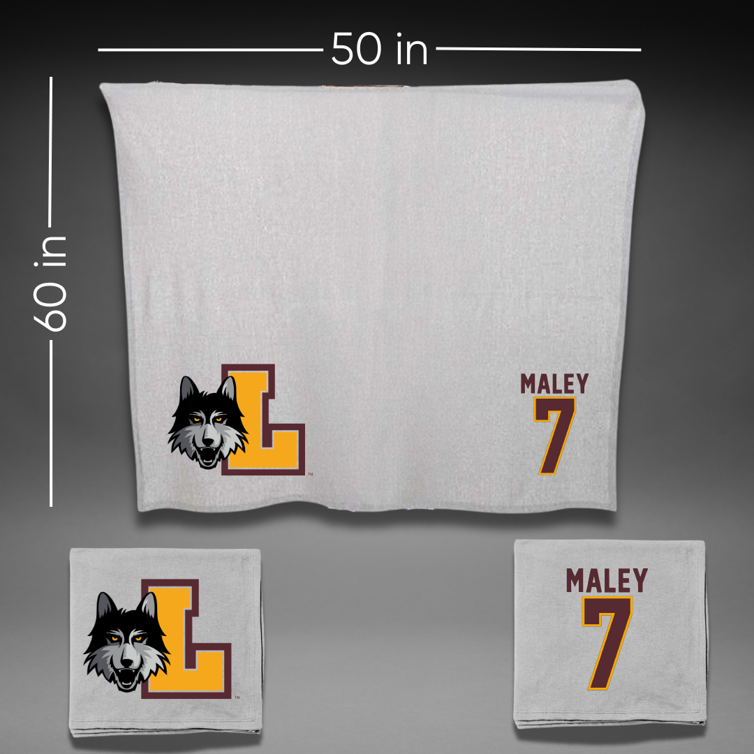 Loyola University-Chicago Volleyball Gray Blanket - #7 Kate Maley