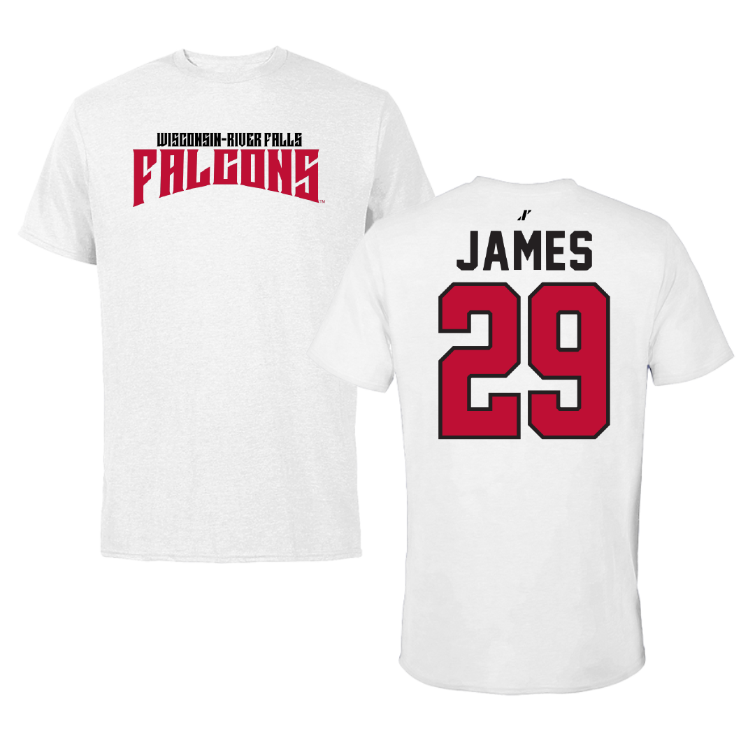 University of Wisconsin-River Falls Soccer White Classic Tee - #29 Haley James