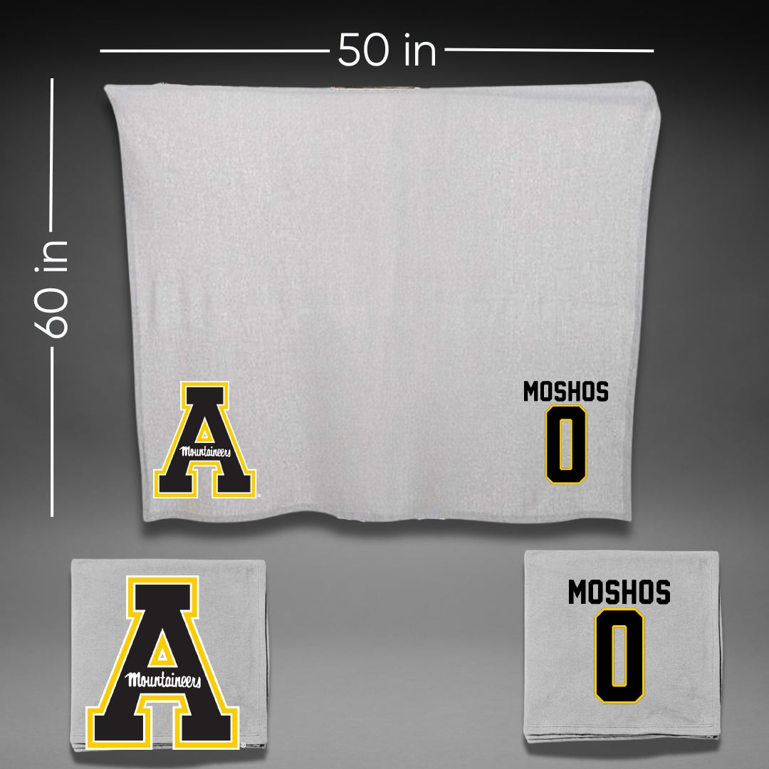 Appalachian State University Softball Gray Blanket - #0 Sophie Moshos