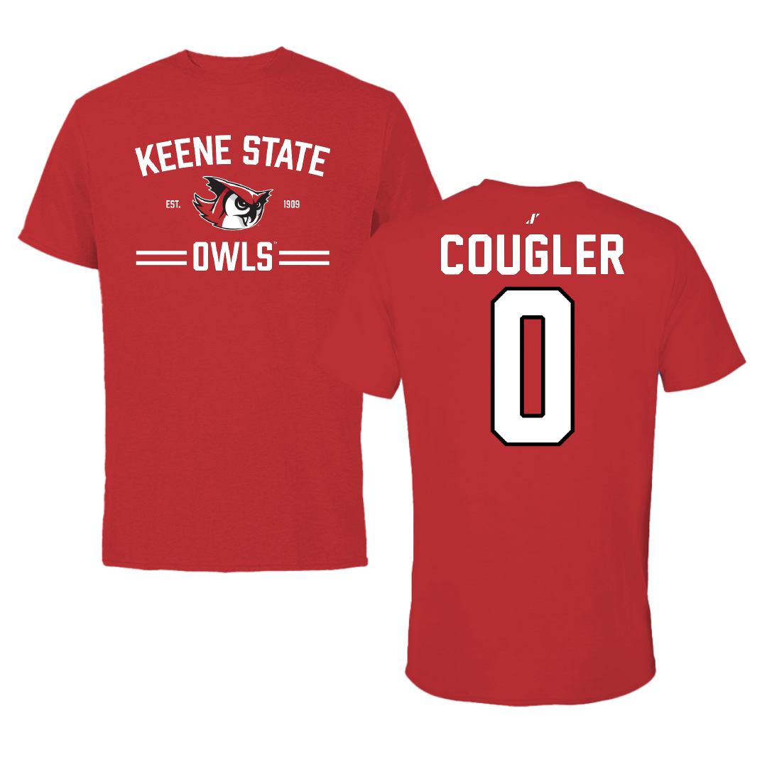 Keene State College Lacrosse Red General Tee - #0 Ty Cougler