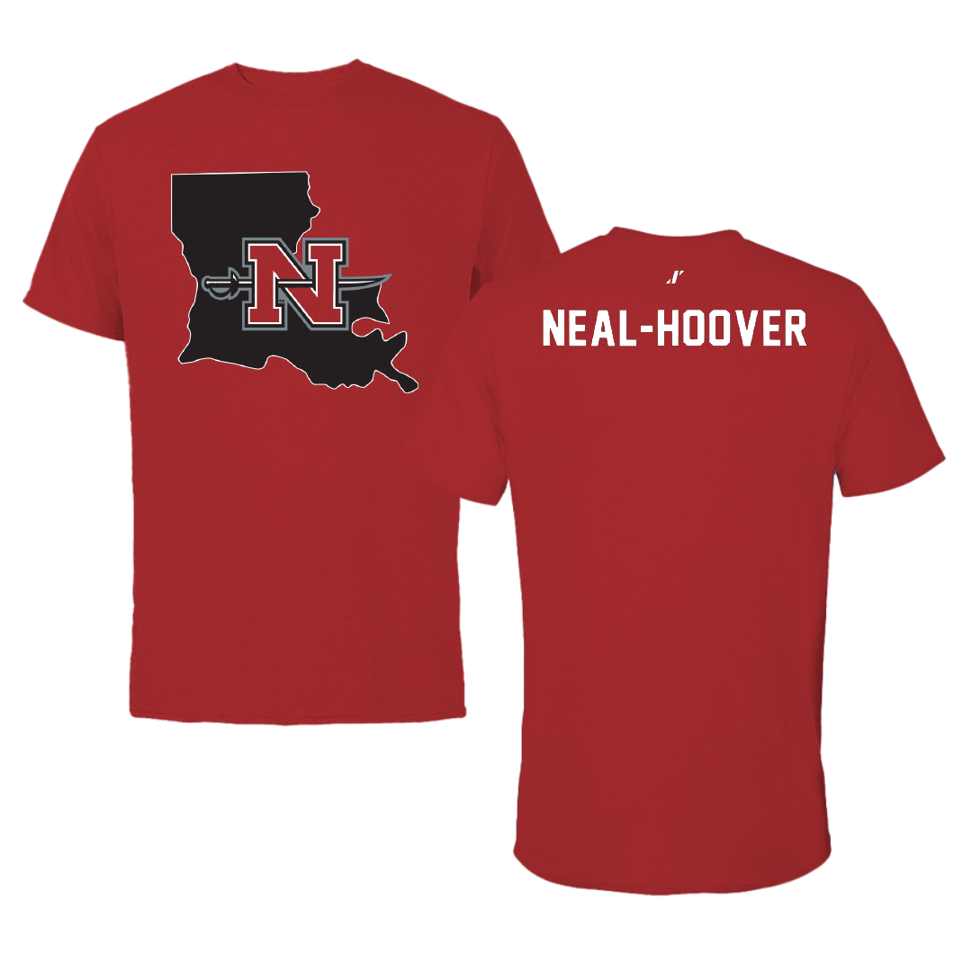 Nicholls State University TF and XC Canvas Red State Tee - Cherie Neal-Hoover