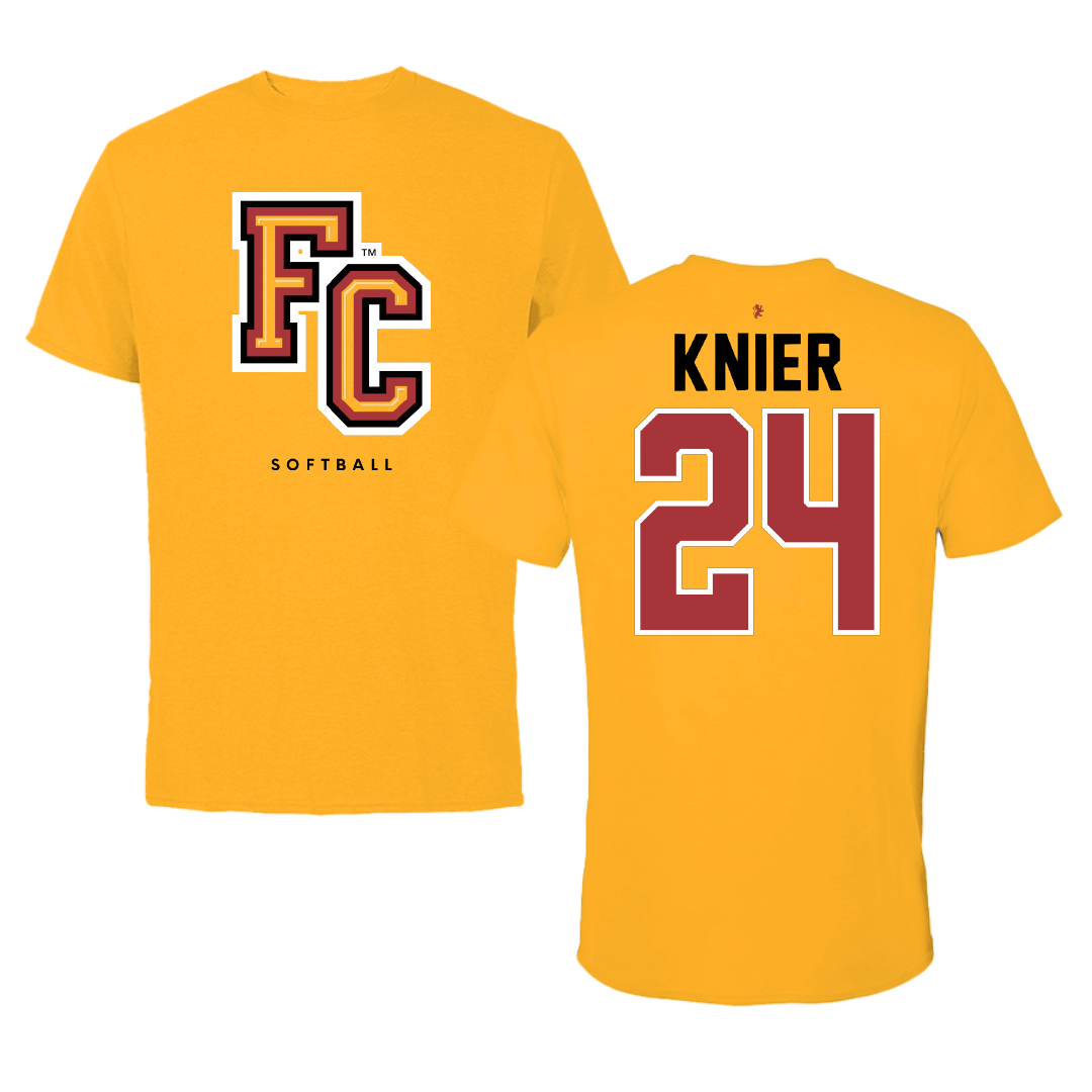 Flagler College Softball Gold Tee - #24 Kyla Knier